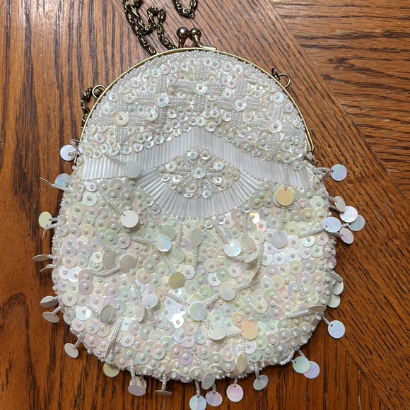 Vintage beaded and sequin evening bag - Picture 2 of 4